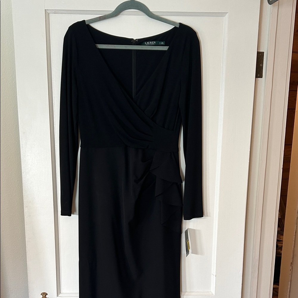 Ralph Lauren Elegant Black Long Sleeve Dress
